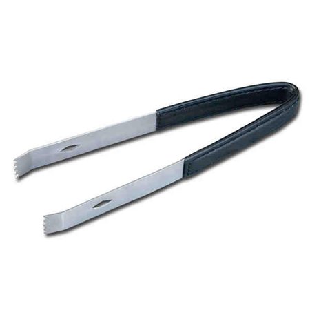 BAKEOFF Black Leather Ice Tongs with Stainless Steel Structure BA59845